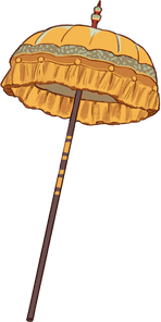 Warm Storybook Yellow Parasol