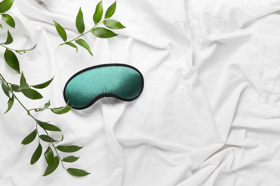 Sleep Mask on Light Background