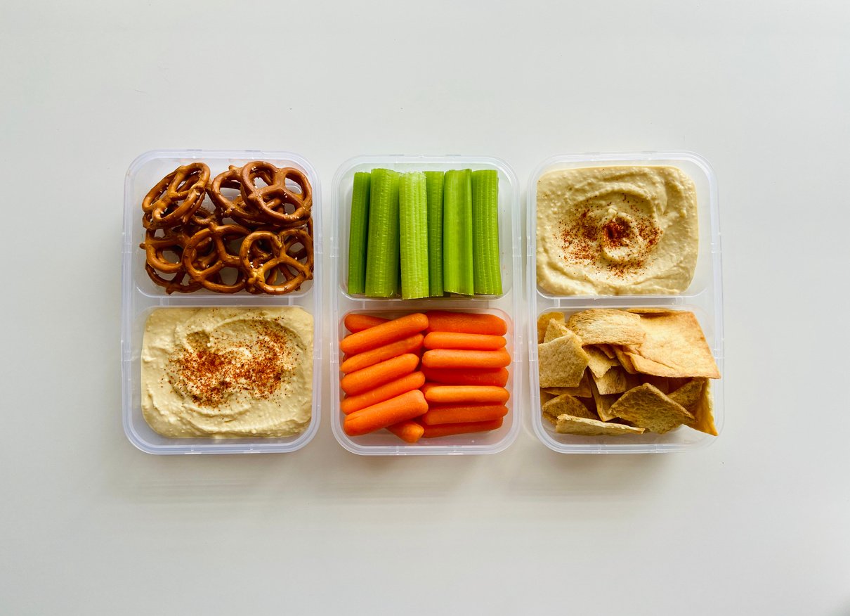 Vegan Packed Snacks in Plastic Containers